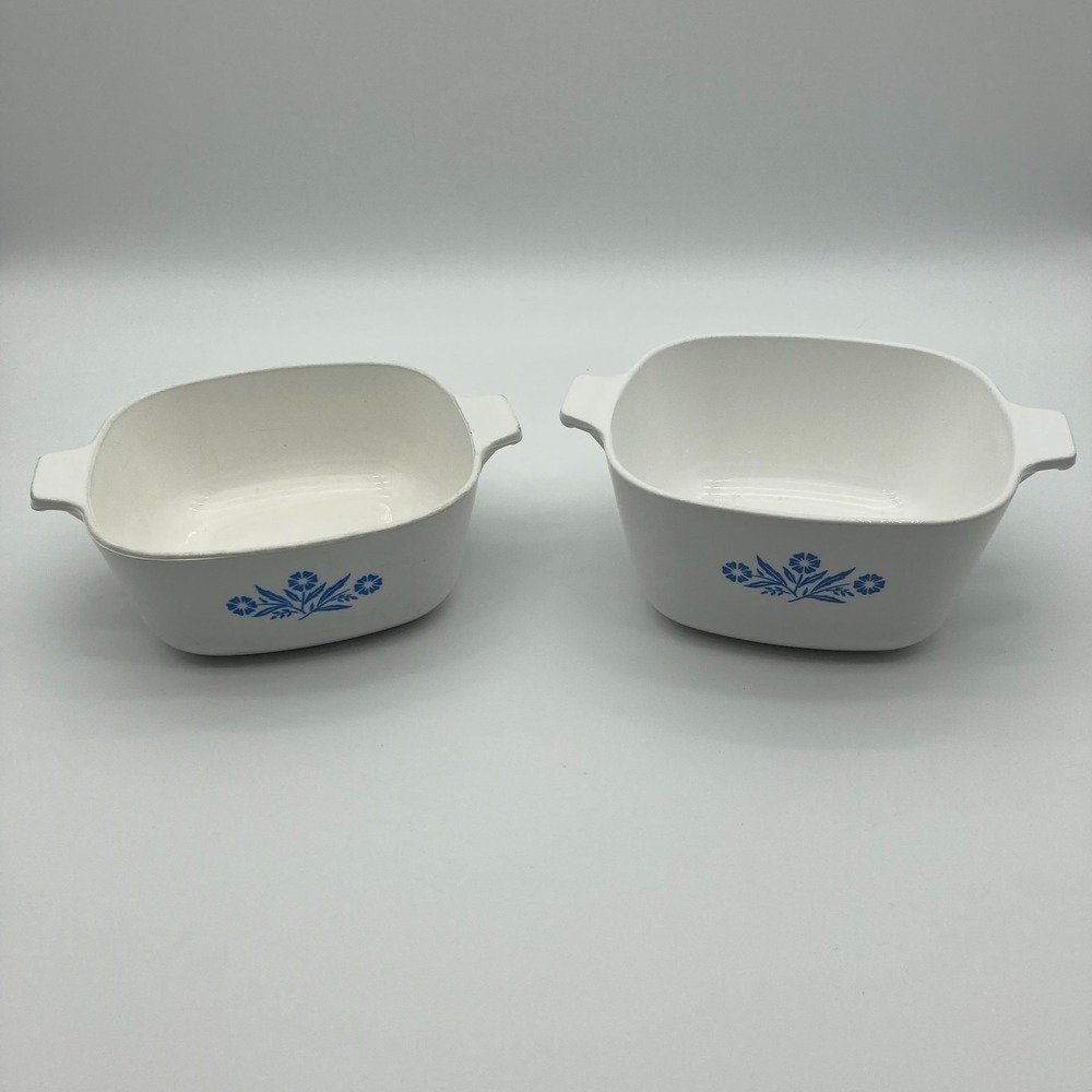 Vintage Corning Ware Blue Cornflower Casserole Set 1 & 1.5 Qt Made in Canada